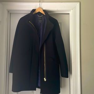 JCrew Italian Stadium Coat. Wool, Black, Size 14